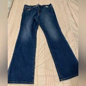 Mid rise boot cut jeans